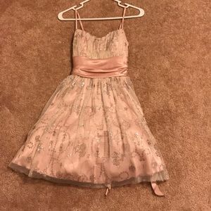 Light pink glitter homecoming dress